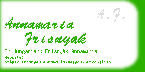 annamaria frisnyak business card