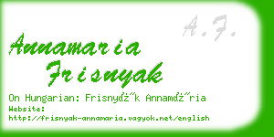 annamaria frisnyak business card